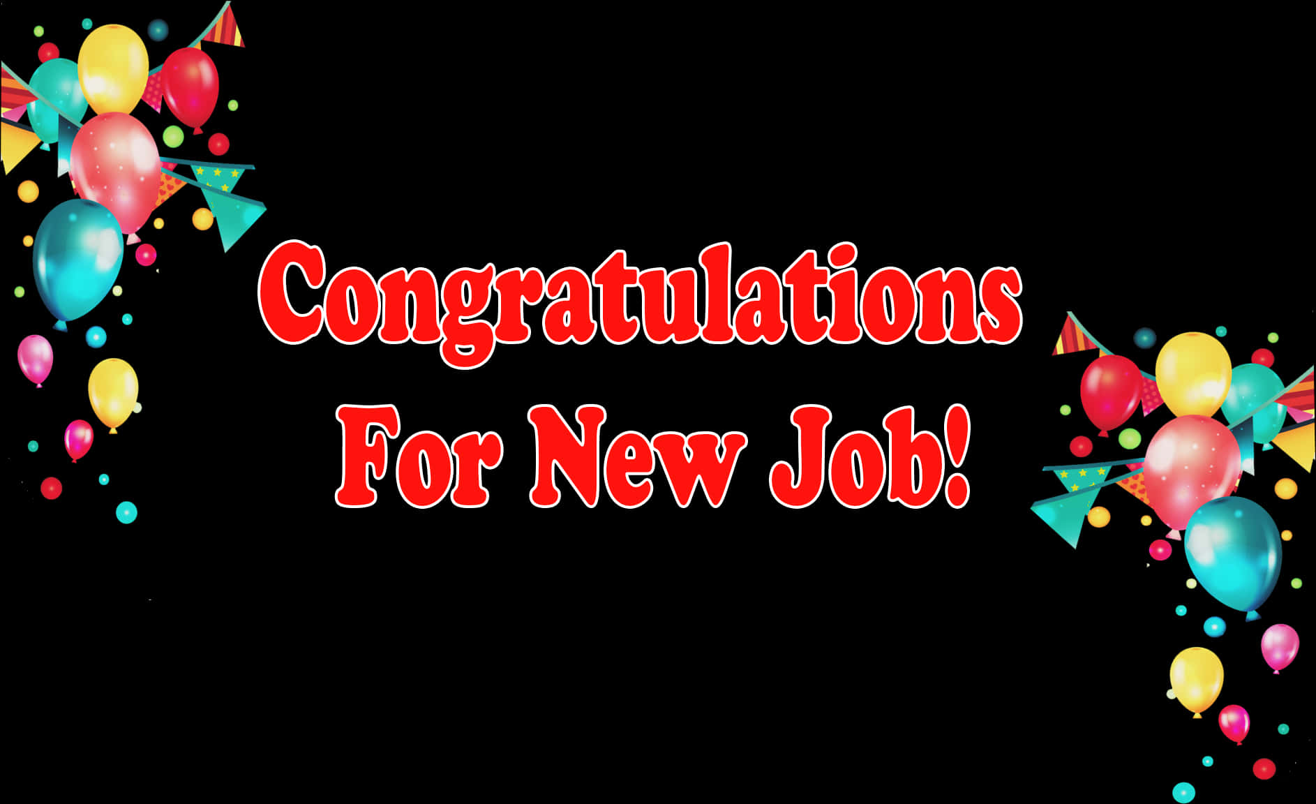 New Job Congratulations Balloons PNG