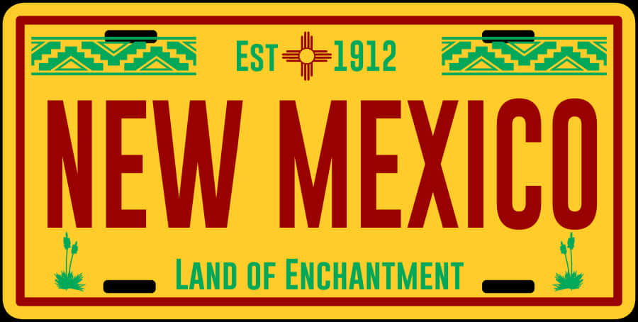 New Mexico License Plate PNG