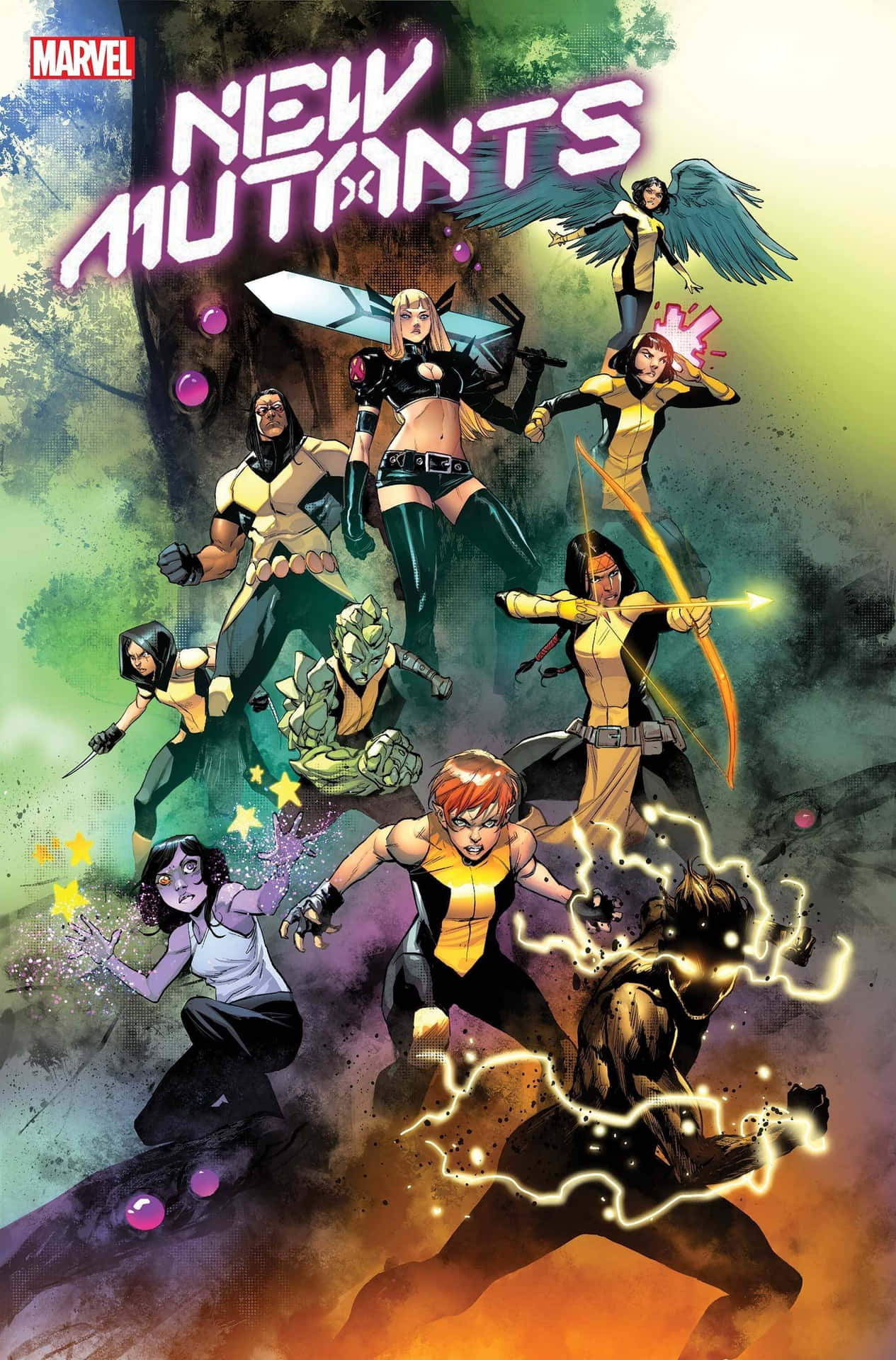 The New Mutants group in action Wallpaper