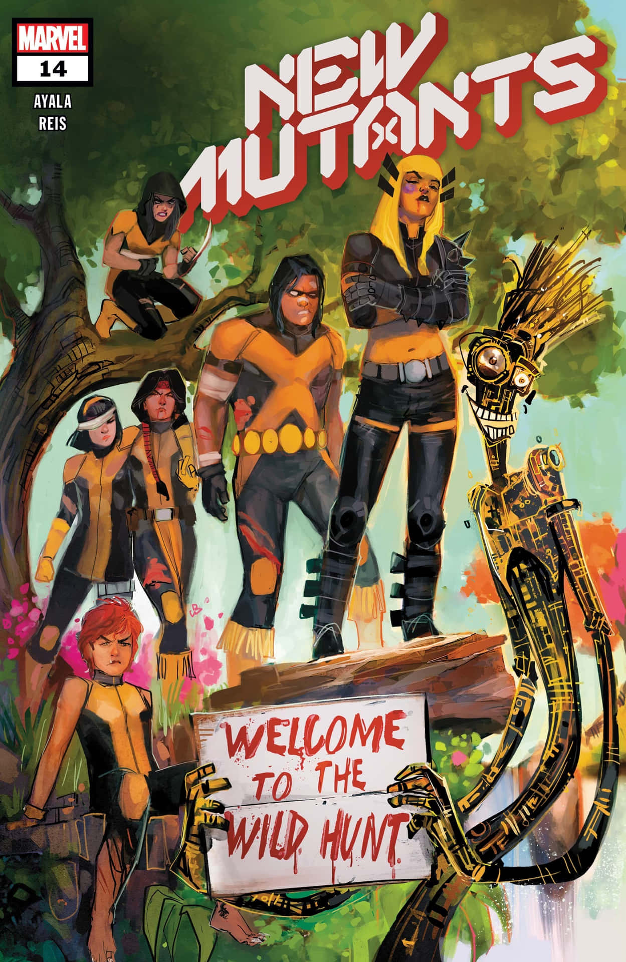 New Mutants Poster Featuring the Team of Marvel Superheroes Wallpaper