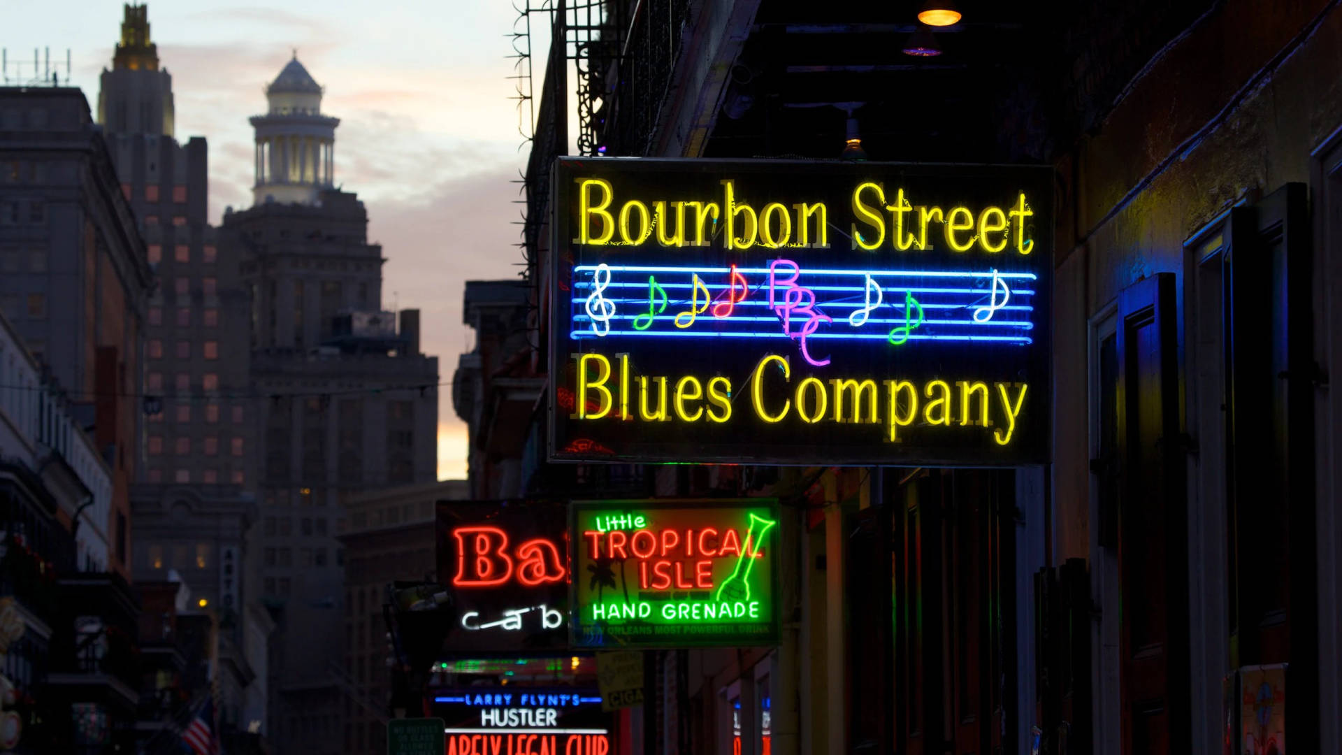 New Orleans Blues Company Neon Sign Wallpaper