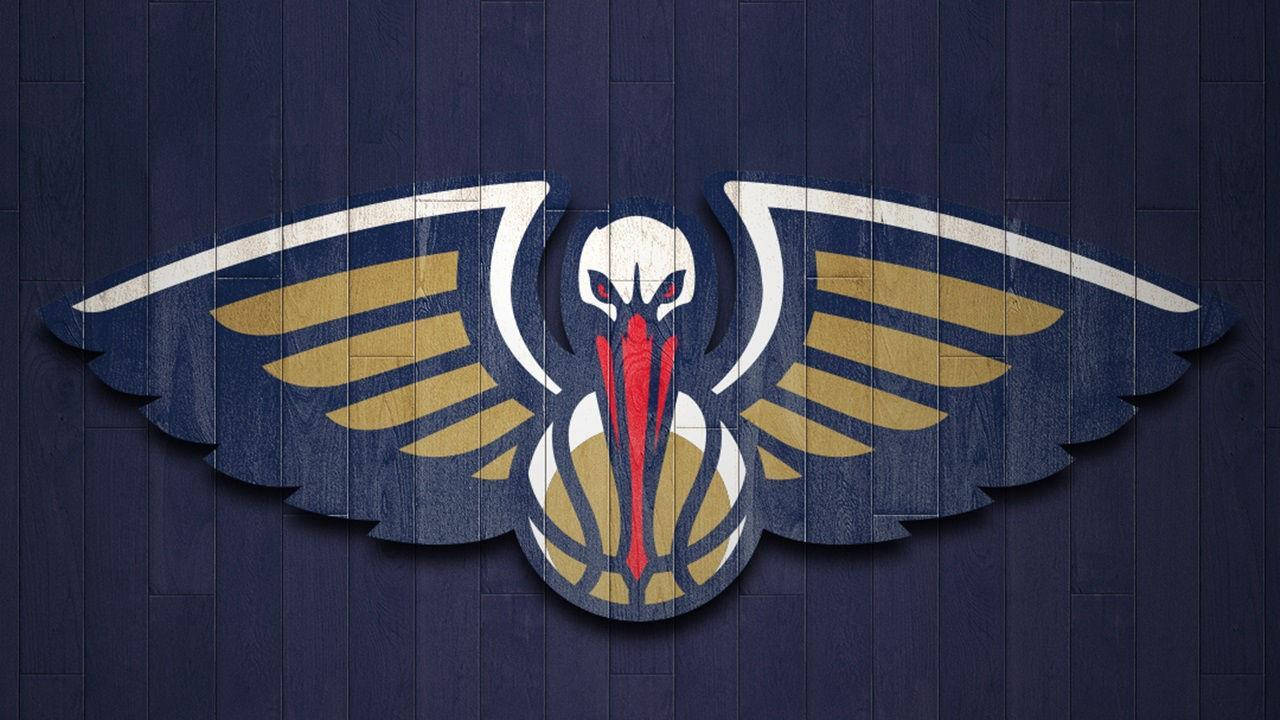Ny Orleans Pelicans Blå Træplanker Tapet Wallpaper