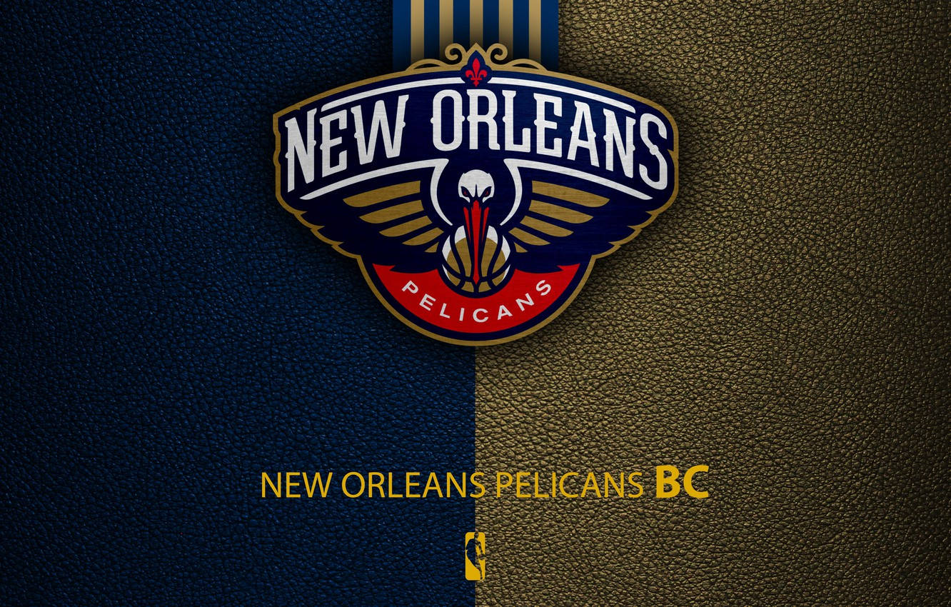 New Orleans Pelicans Metallic Blue Gold Wallpaper