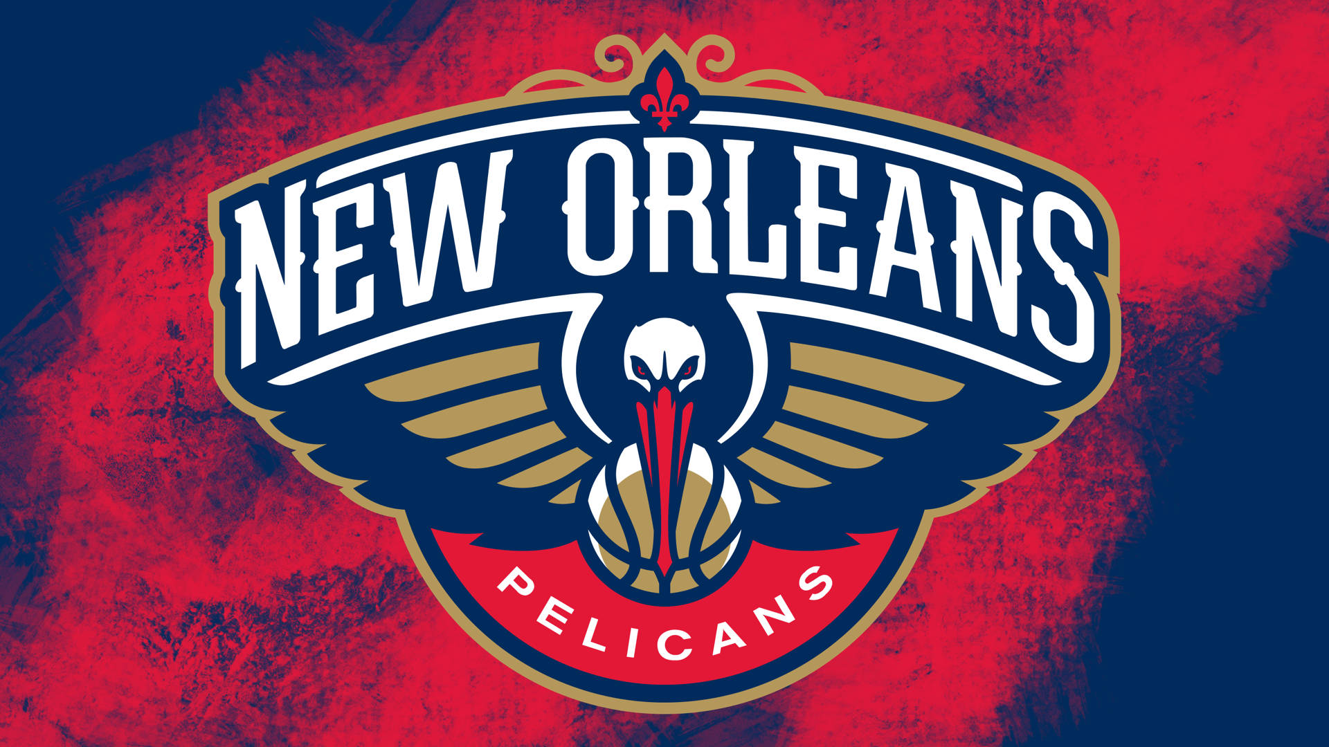 New Orleans Pelicans Red Smudge Wallpaper