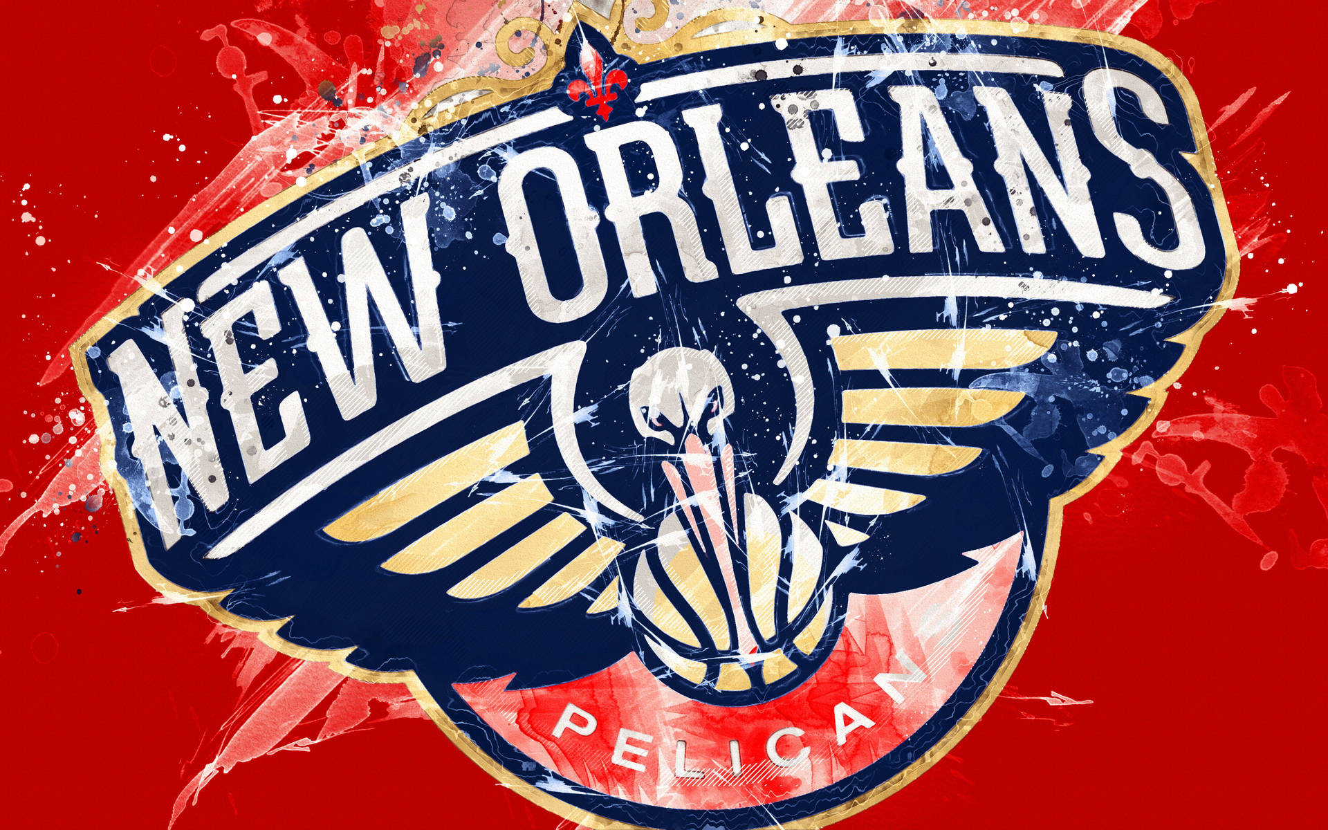 New Orleans Pelicans Smudge Artwork Wallpaper