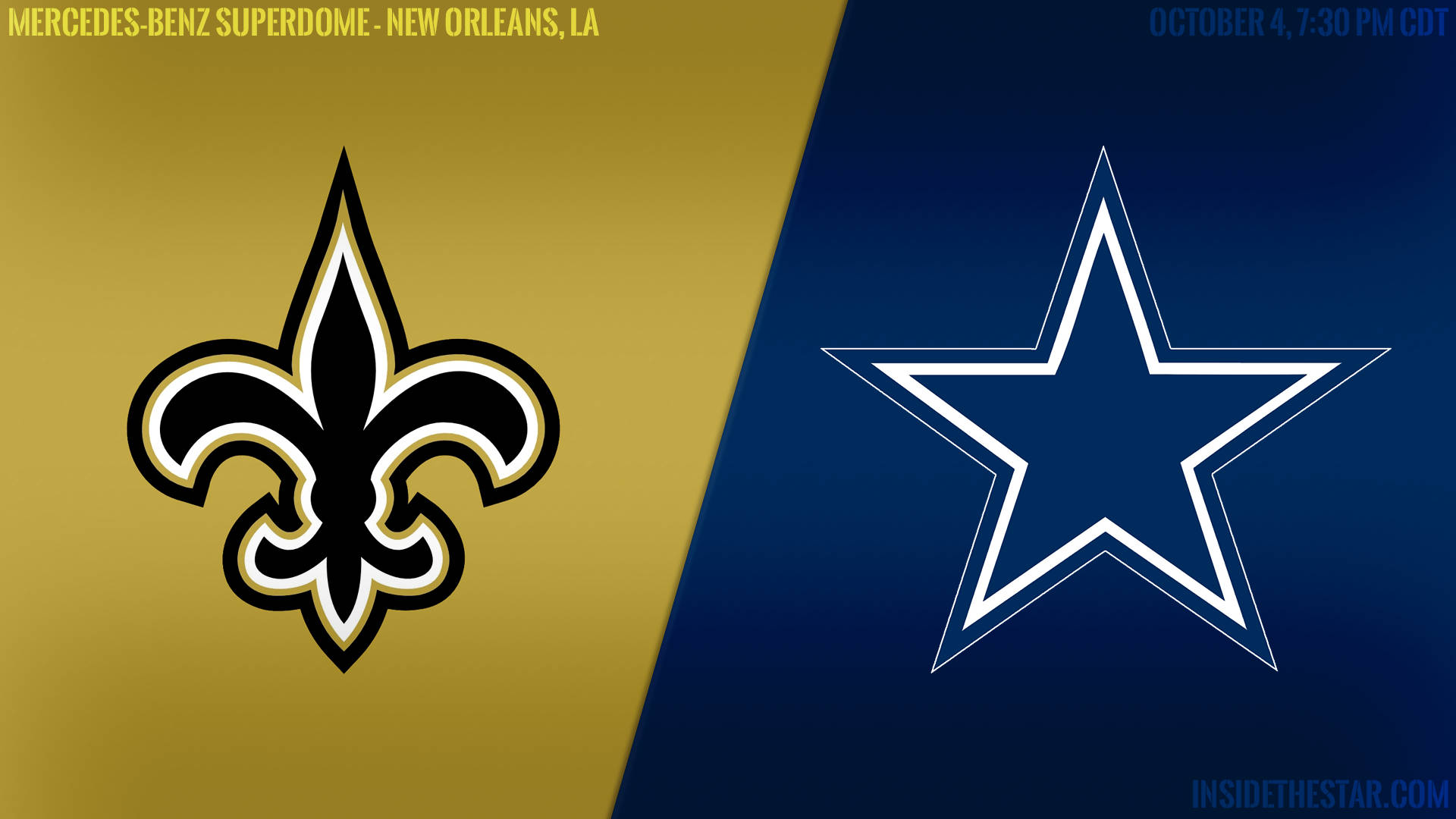 New Orleans Saints And Dallas Cowboys Logo Wallpaper