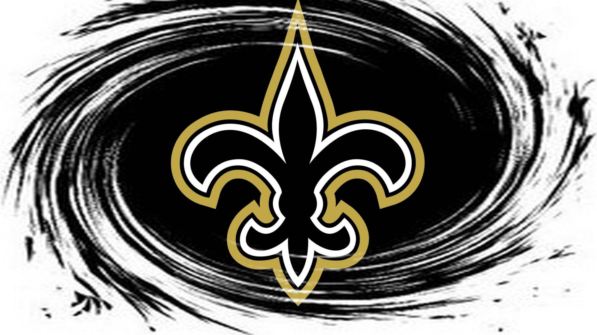 New Orleans Saints Black Whirl Logo