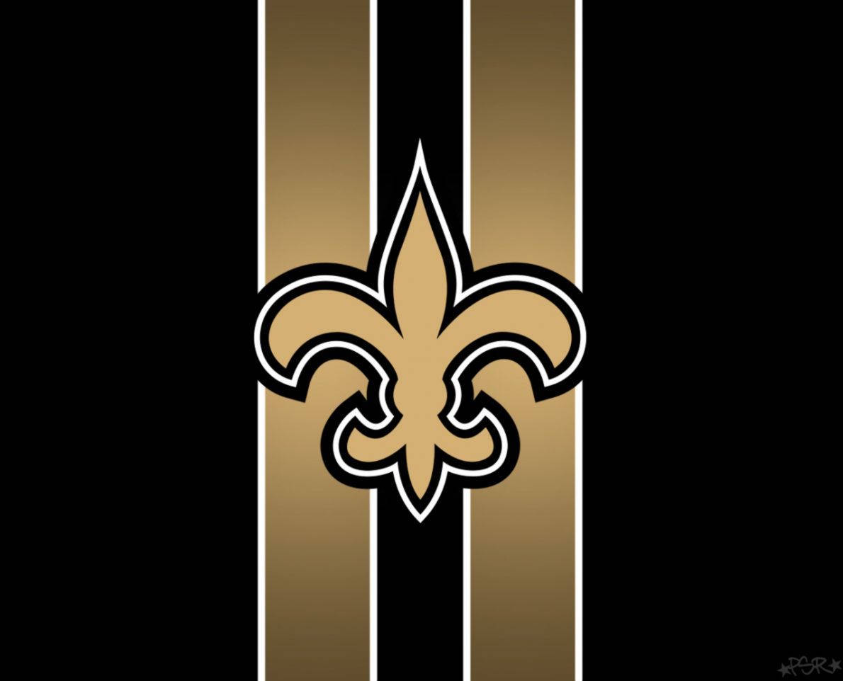 New Orleans Saints Logo In Stripes Wallpaper