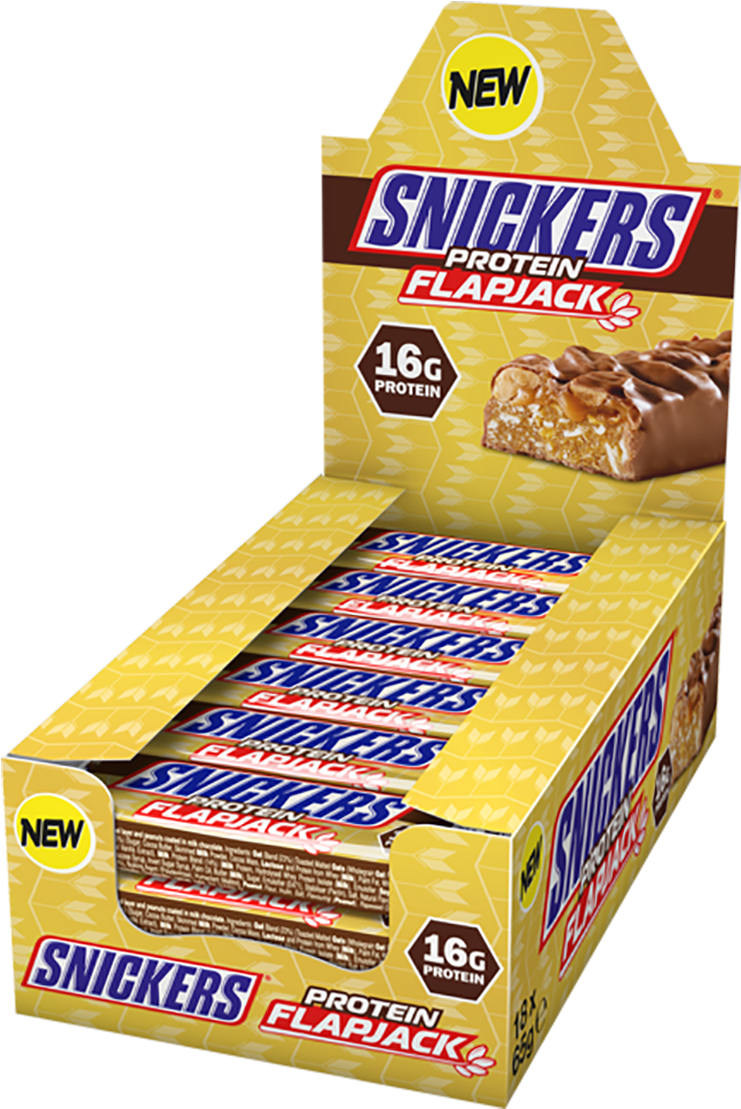 New Snickers Protein Flapjack Box PNG