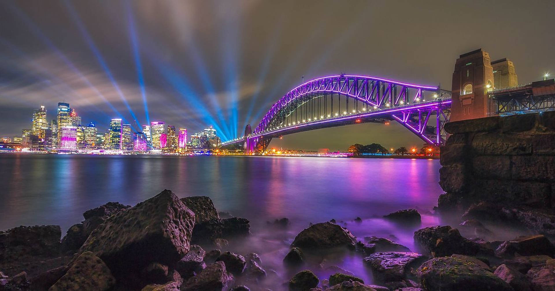 New South Wales Lighting Bridge Wallpaper