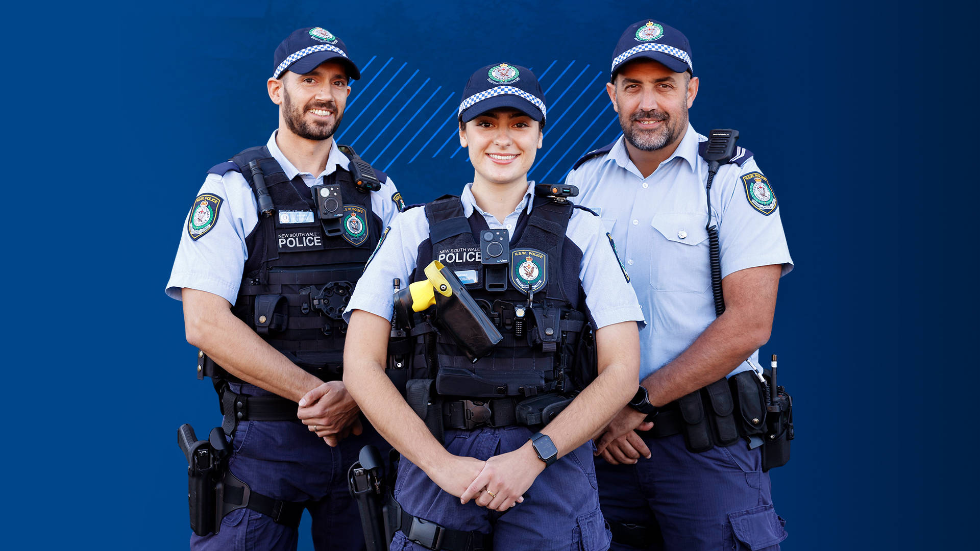 Nuevouniforme De Oficial De Policía De Nueva Gales Del Sur. Fondo de pantalla