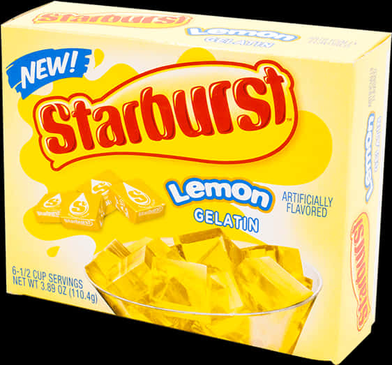 New Starburst Lemon Gelatin Box PNG
