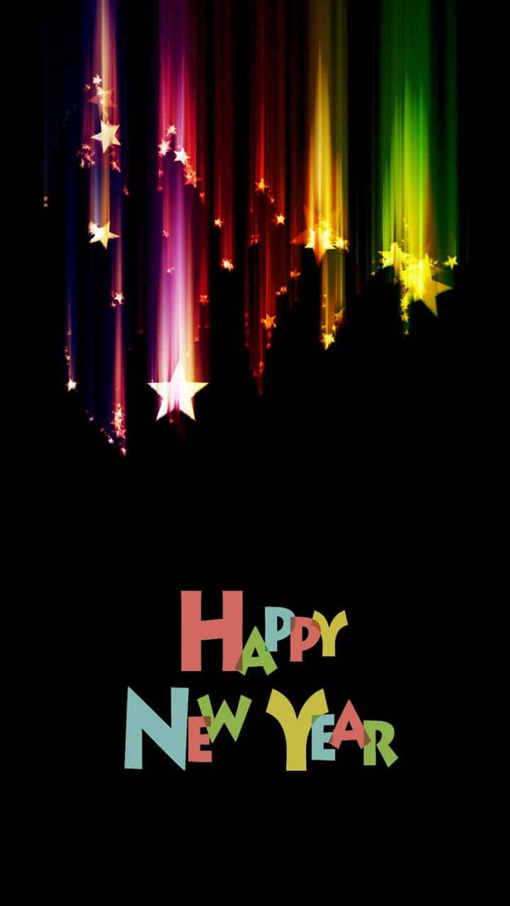 New Year Aesthetic Colorful Star Wallpaper