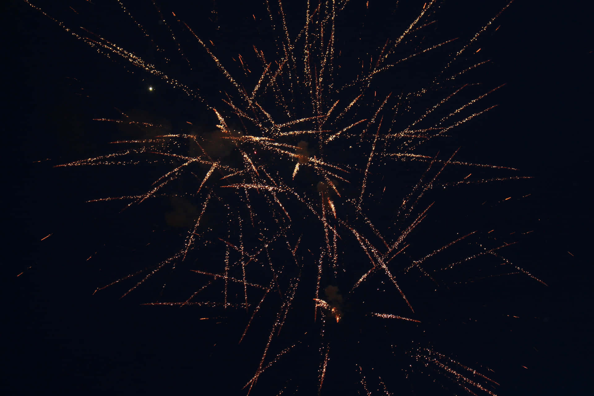 Fireworks In The Sky With A Dark Background