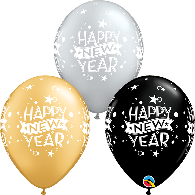 New Year Celebration Balloons PNG