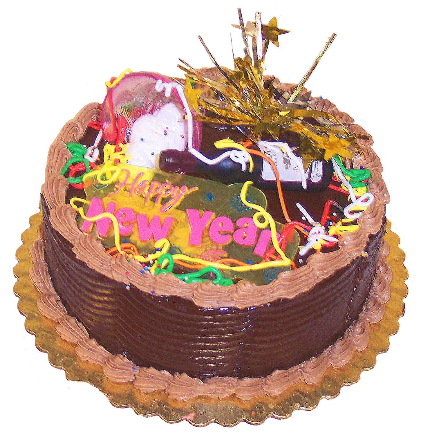New Year Celebration Cake PNG