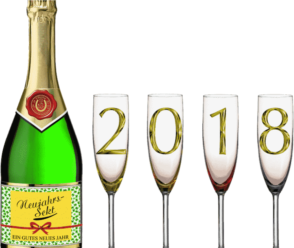 New Year Celebration Champagne2018 PNG