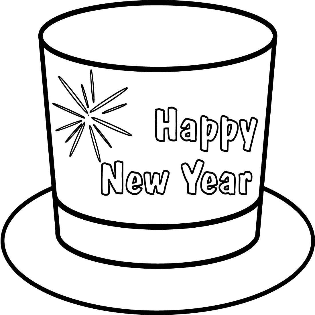 New Year Celebration Hat Illustration PNG