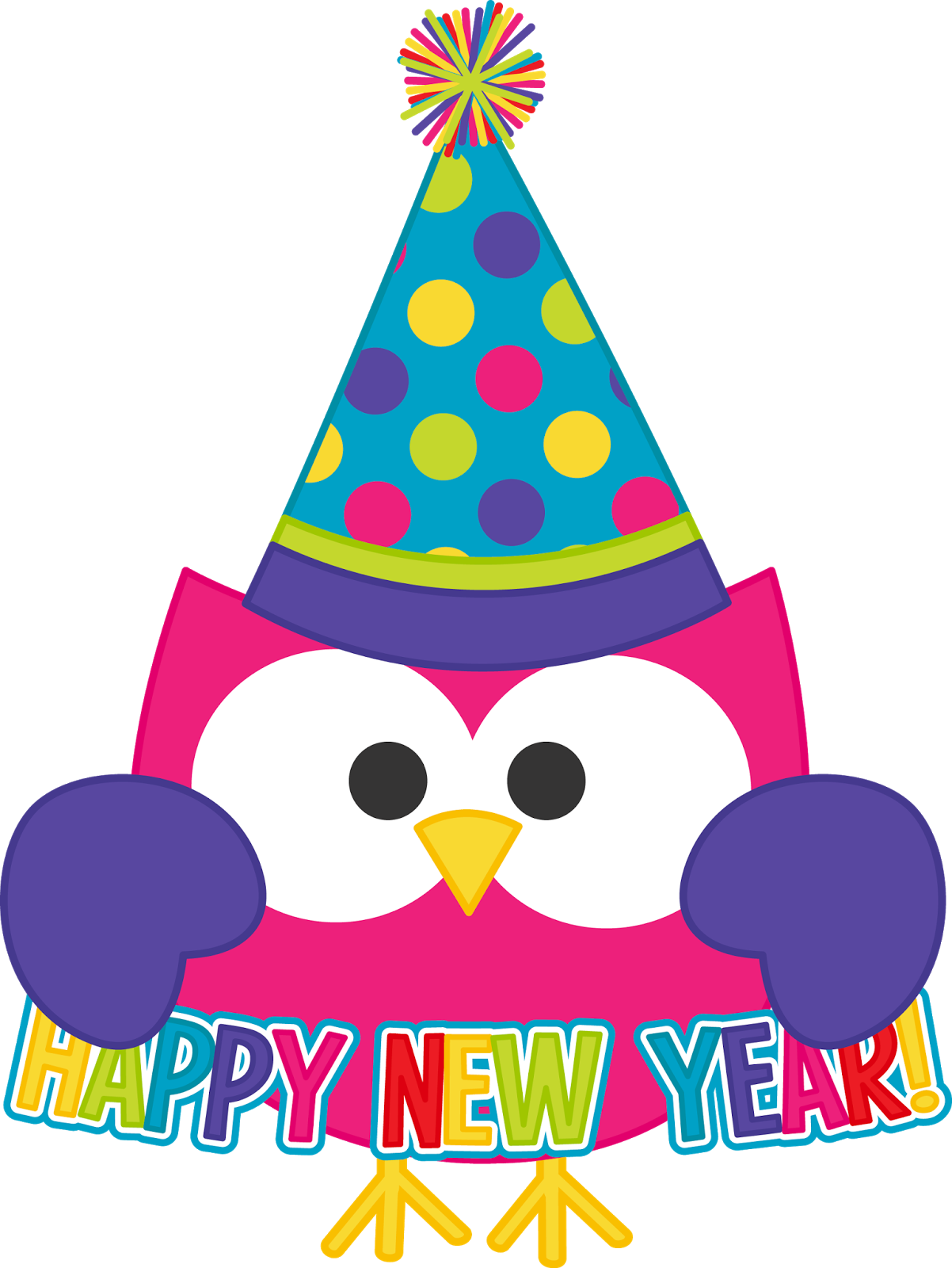 New Year Celebration Owl PNG