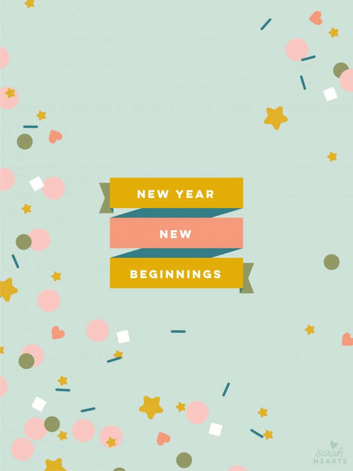 Start det nye år rigtigt med en iPhone! Wallpaper