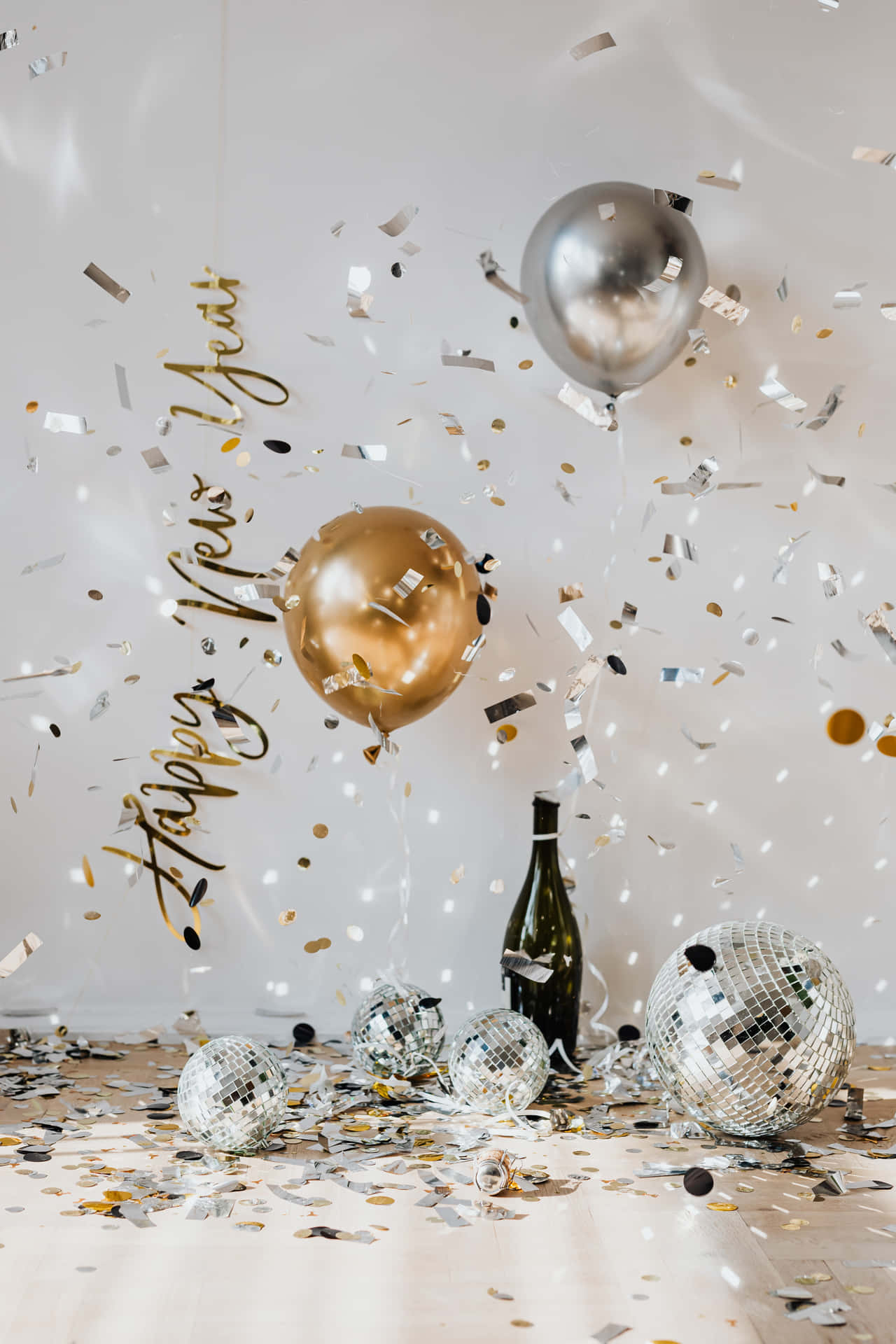 New Year Party Table Phone Wallpaper