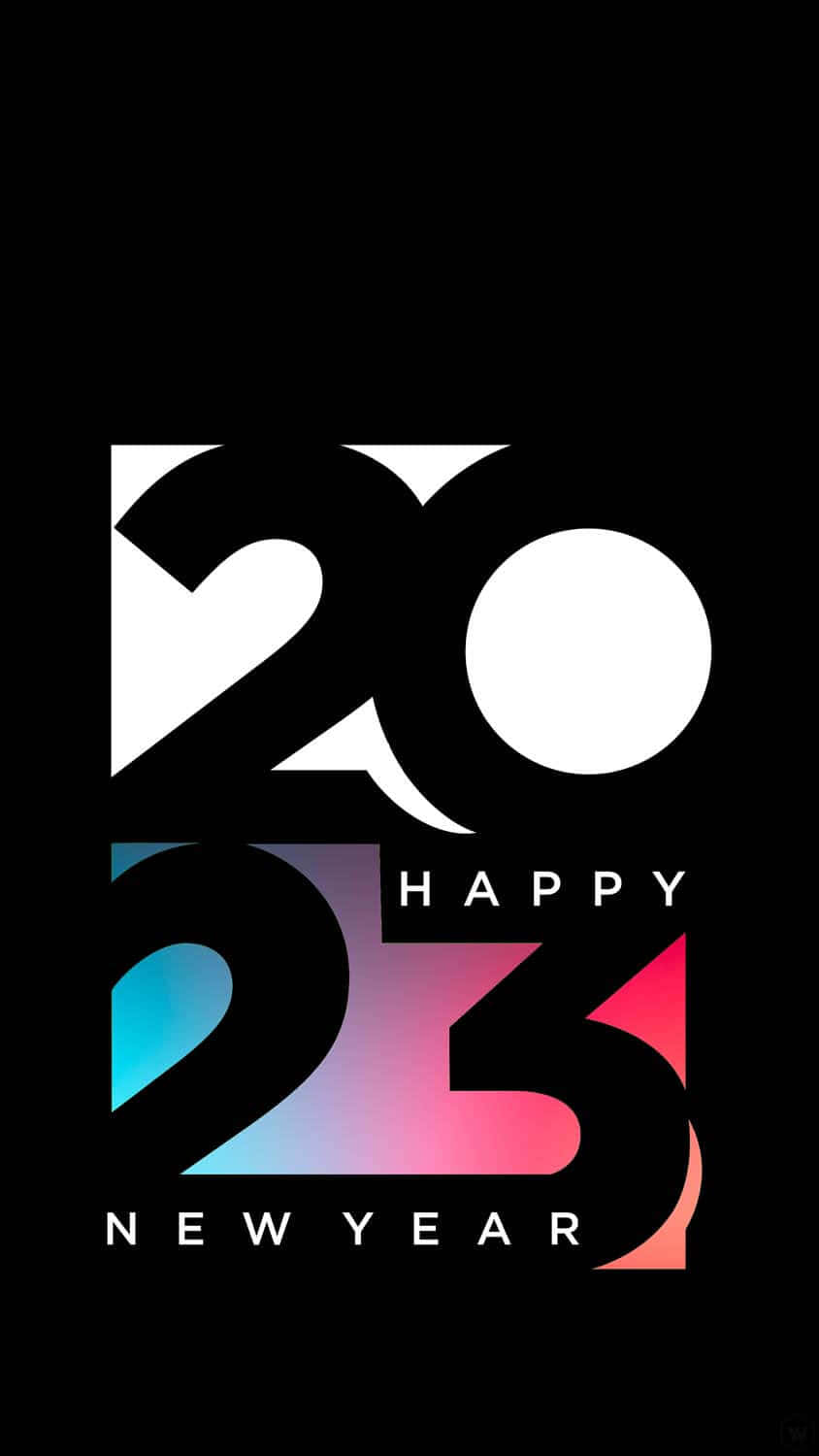 Wallpapermörk 2023 Happy New Year Mobilbakgrund Wallpaper