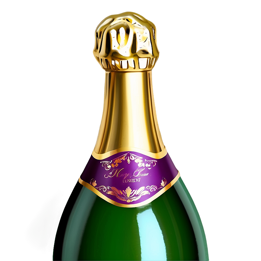 New Year's Eve Champagne Bottle Png 39 PNG