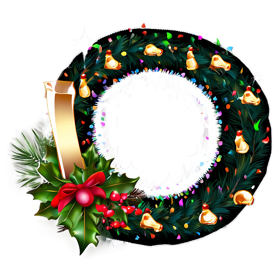 Download New Year's Eve Wreath Png 48 | Wallpapers.com