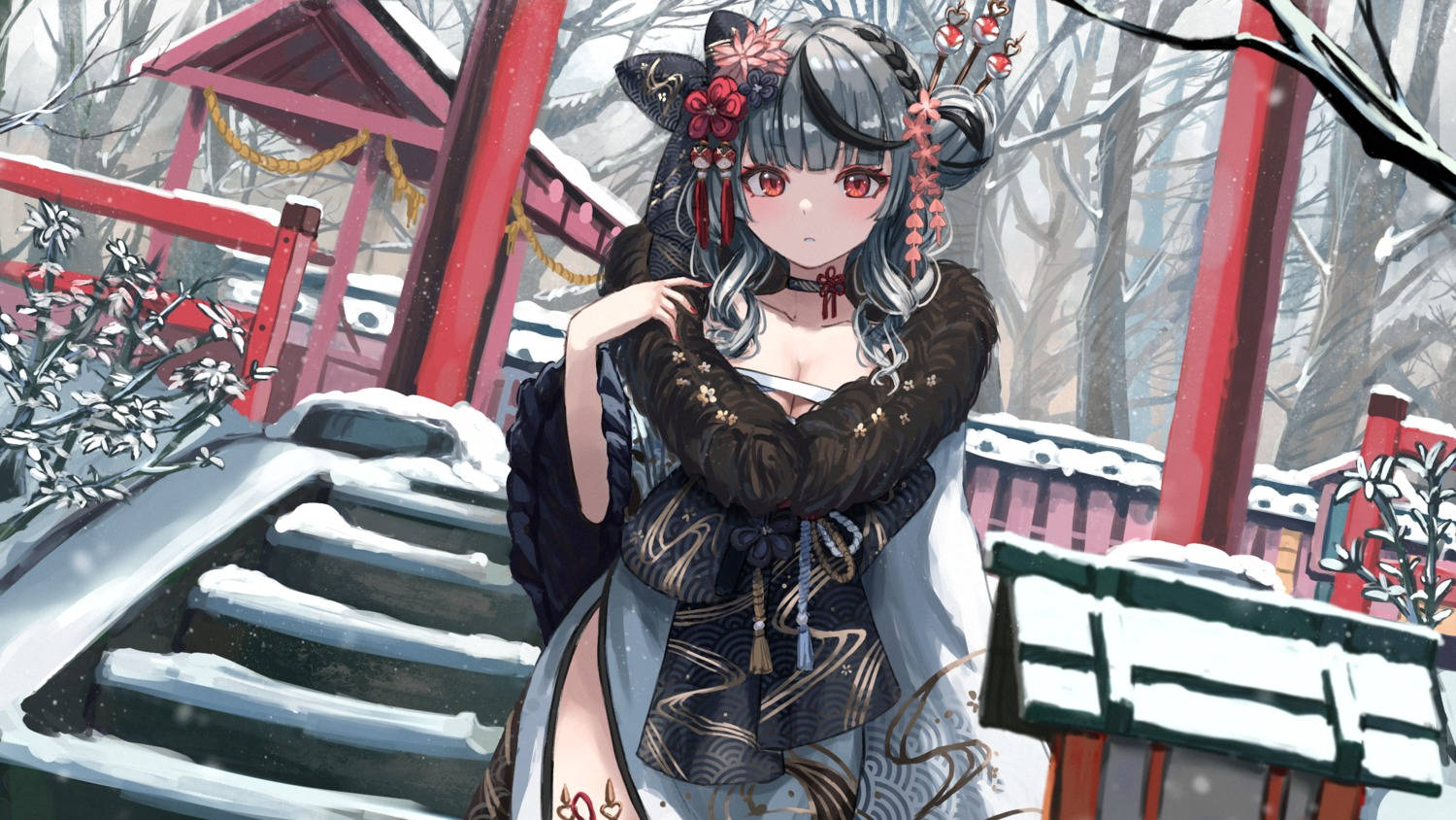 Download New Year Sakamata Aesthetic Anime Art Desktop Wallpaper |  