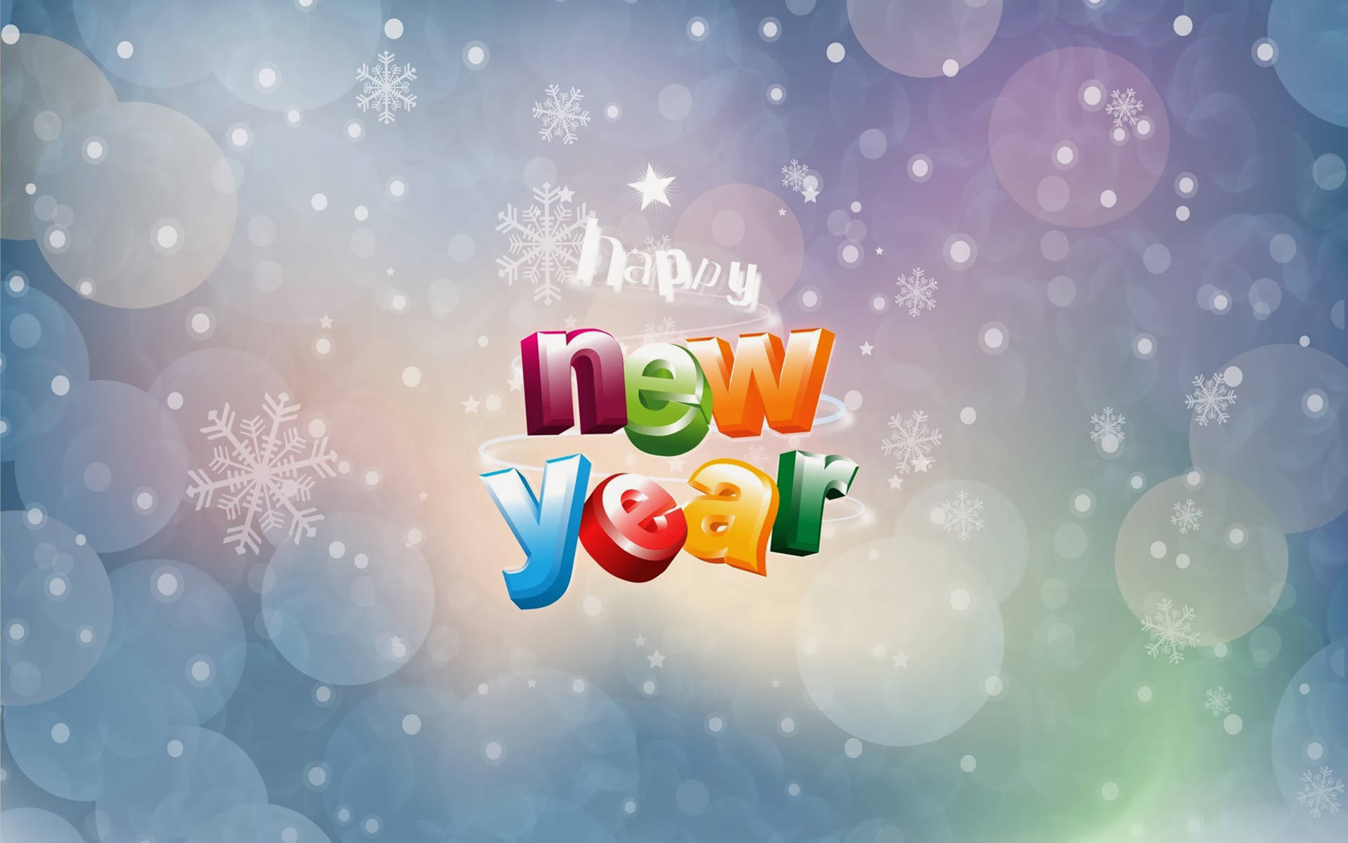 New Year Snowflakes Background