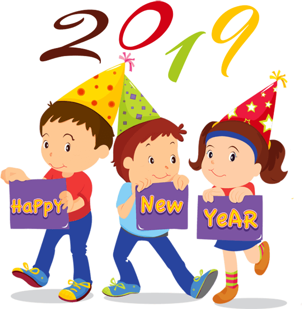 New Year2019 Celebration Cartoon Kids PNG