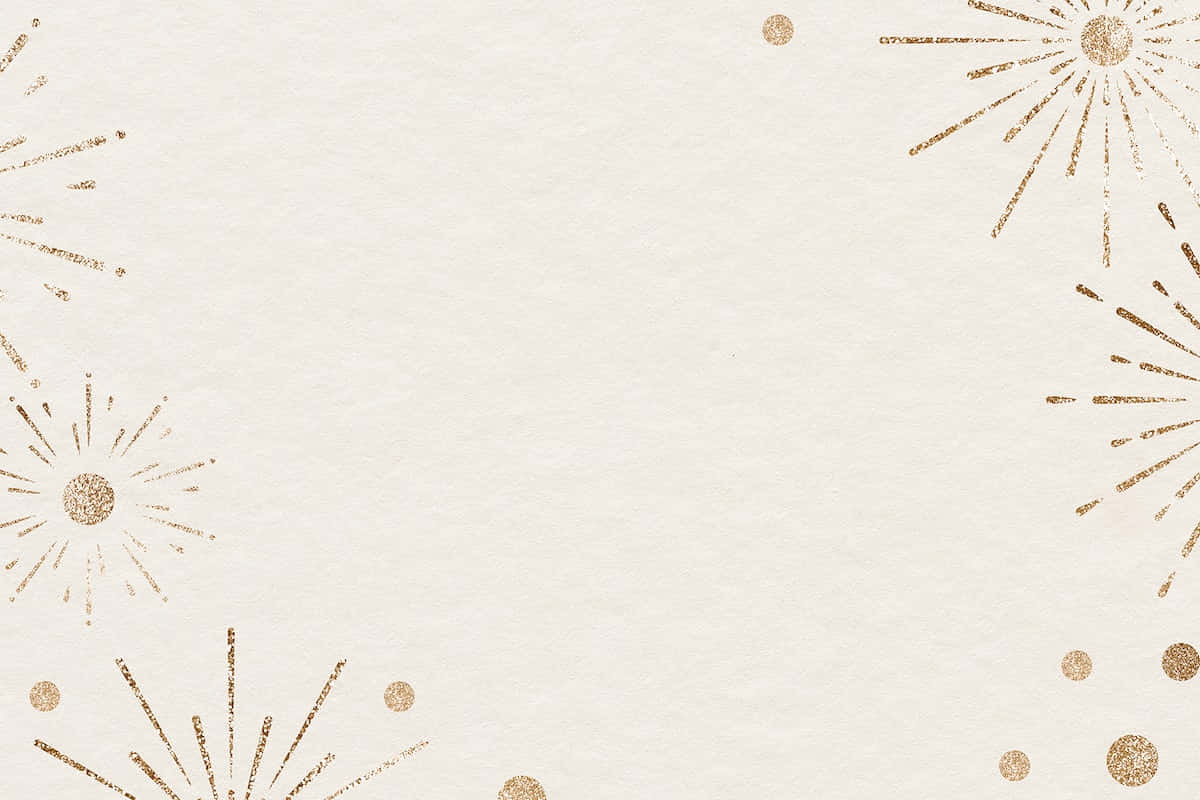 A Gold Foil Background With Fireworks