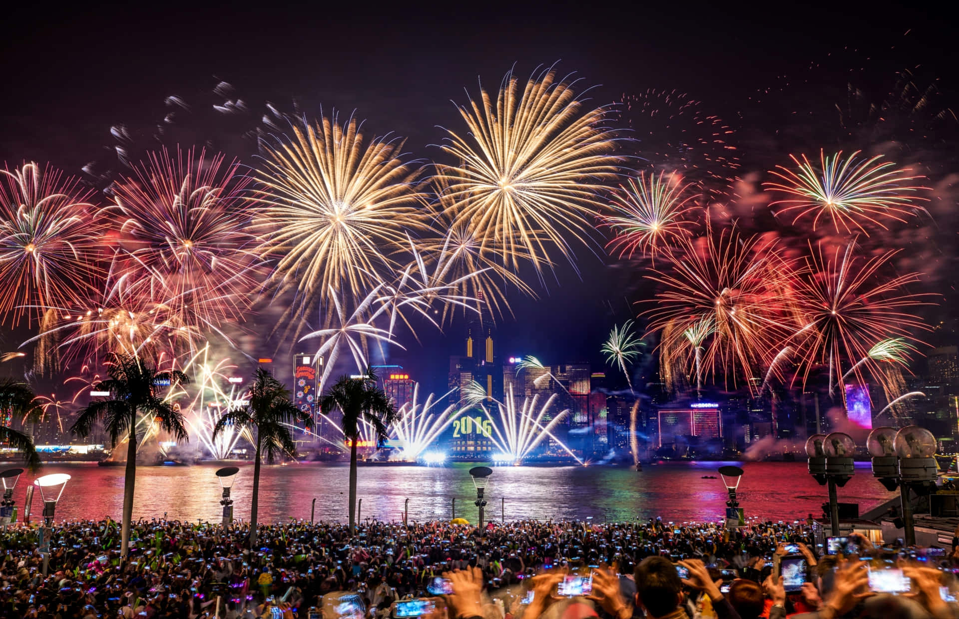 Welcoming the New Year: An Enthralling Fireworks Display at Midnight