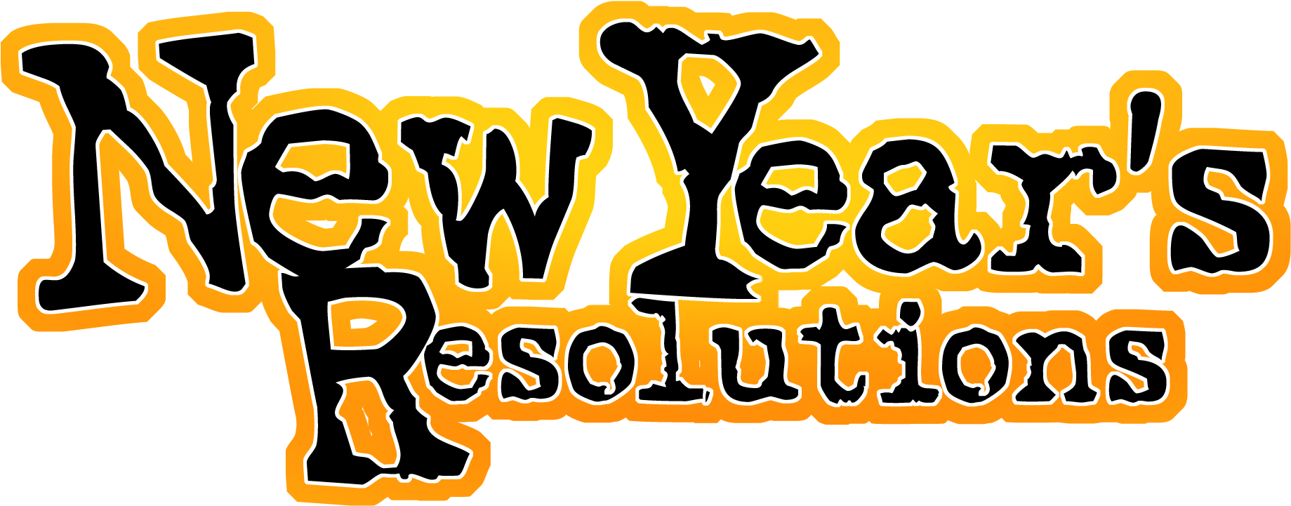 New Years Resolutions Text Graphic PNG