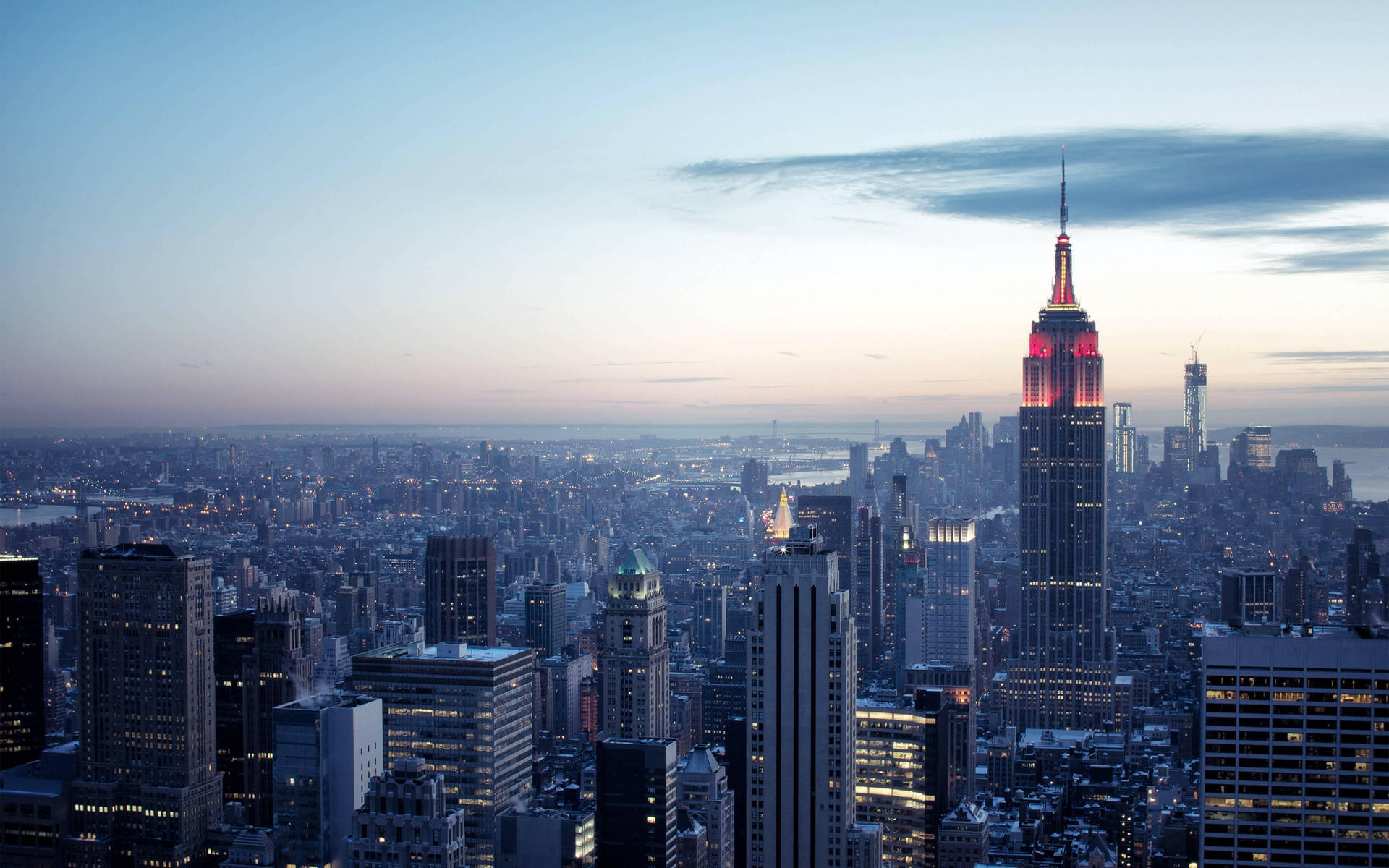 New York Aesthetic Empire State Building Wallpaper