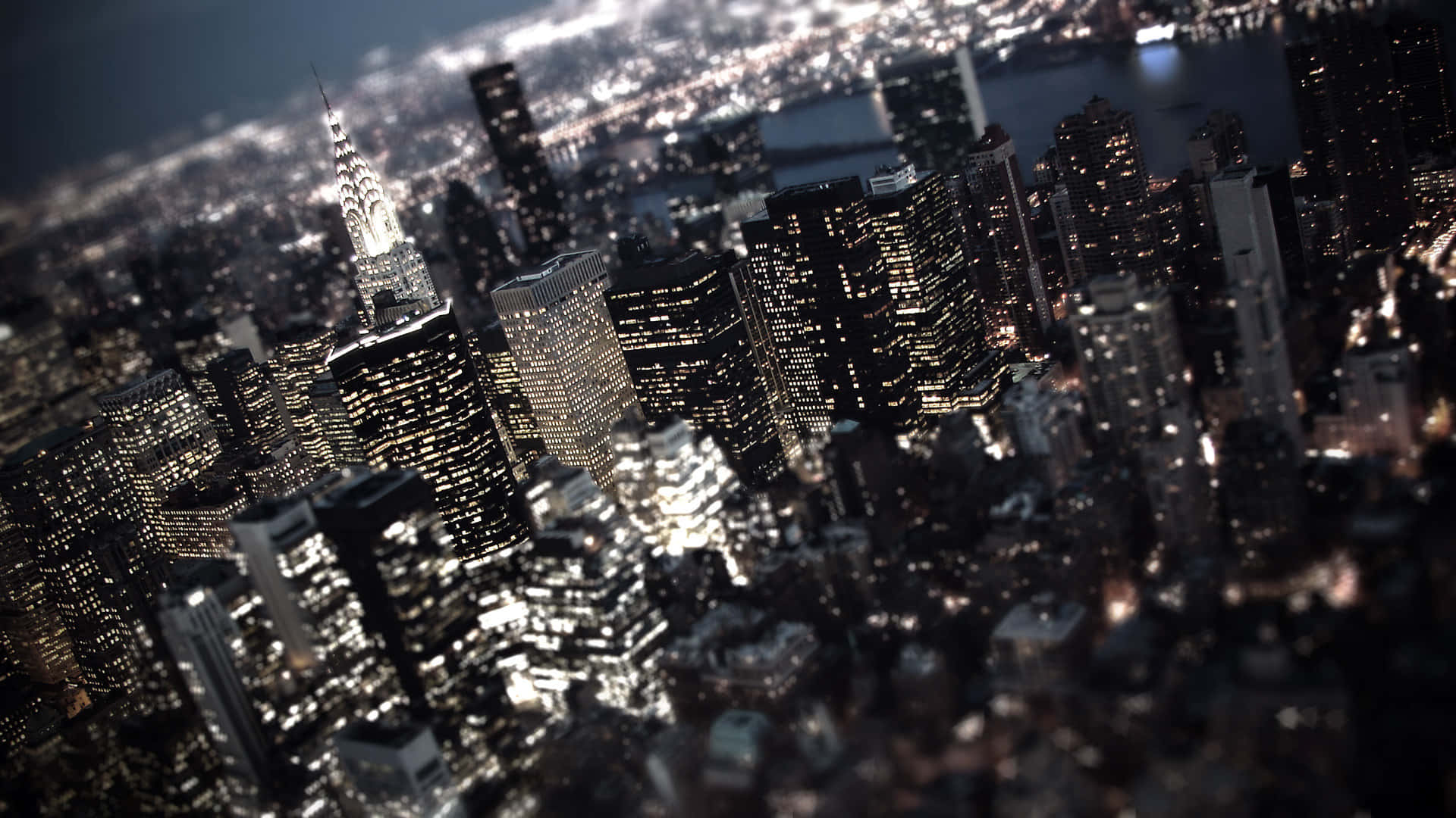 Imagencolorida De La Ciudad De Manhattan, Nueva York. Fondo de pantalla