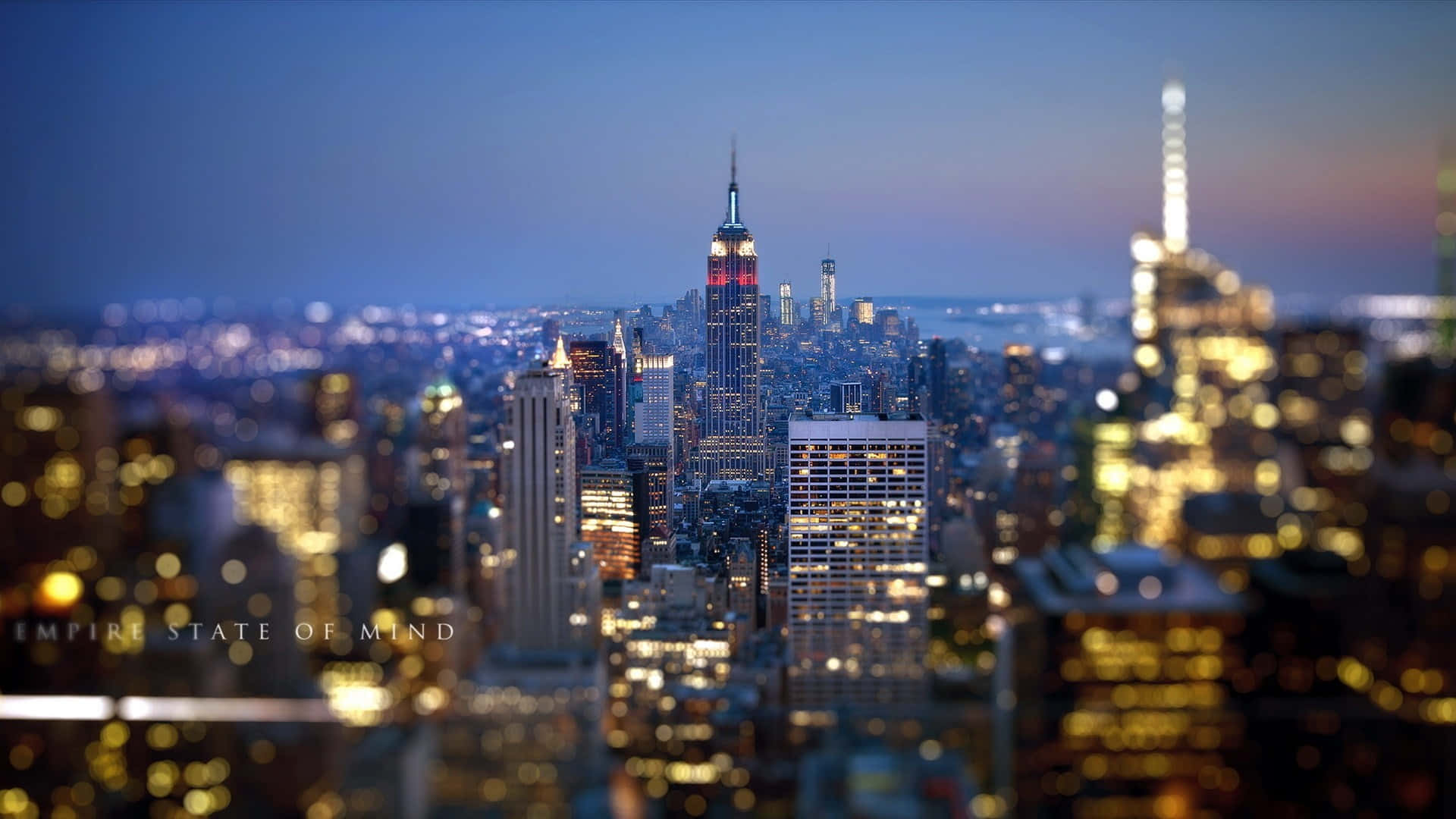 The skyline of New York City.
