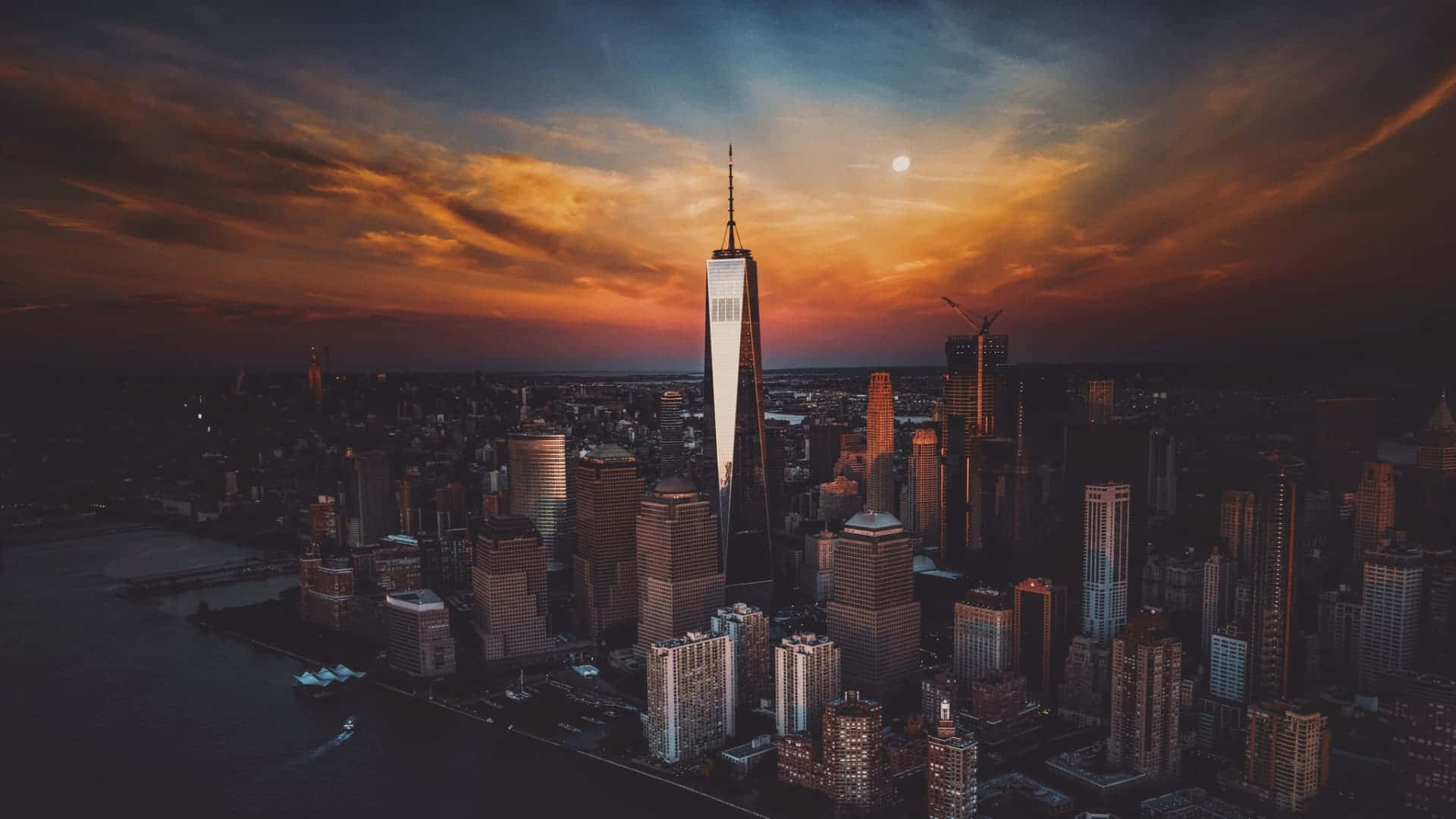 The iconic skyline of Manhattan, New York
