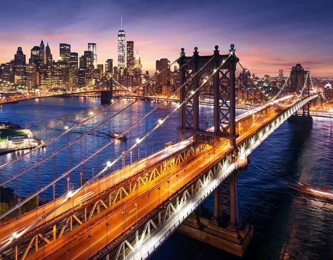 Nyt billede af New Yorks maleriske skyline tapet