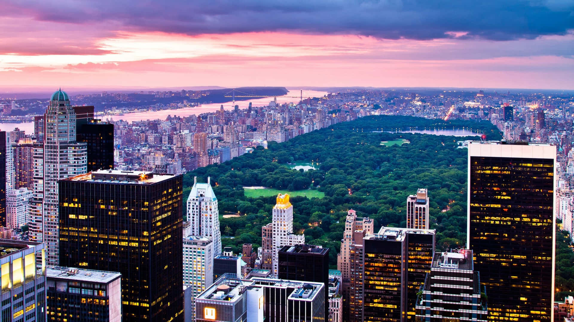 Den berømte skyline fra New York City Wallpaper