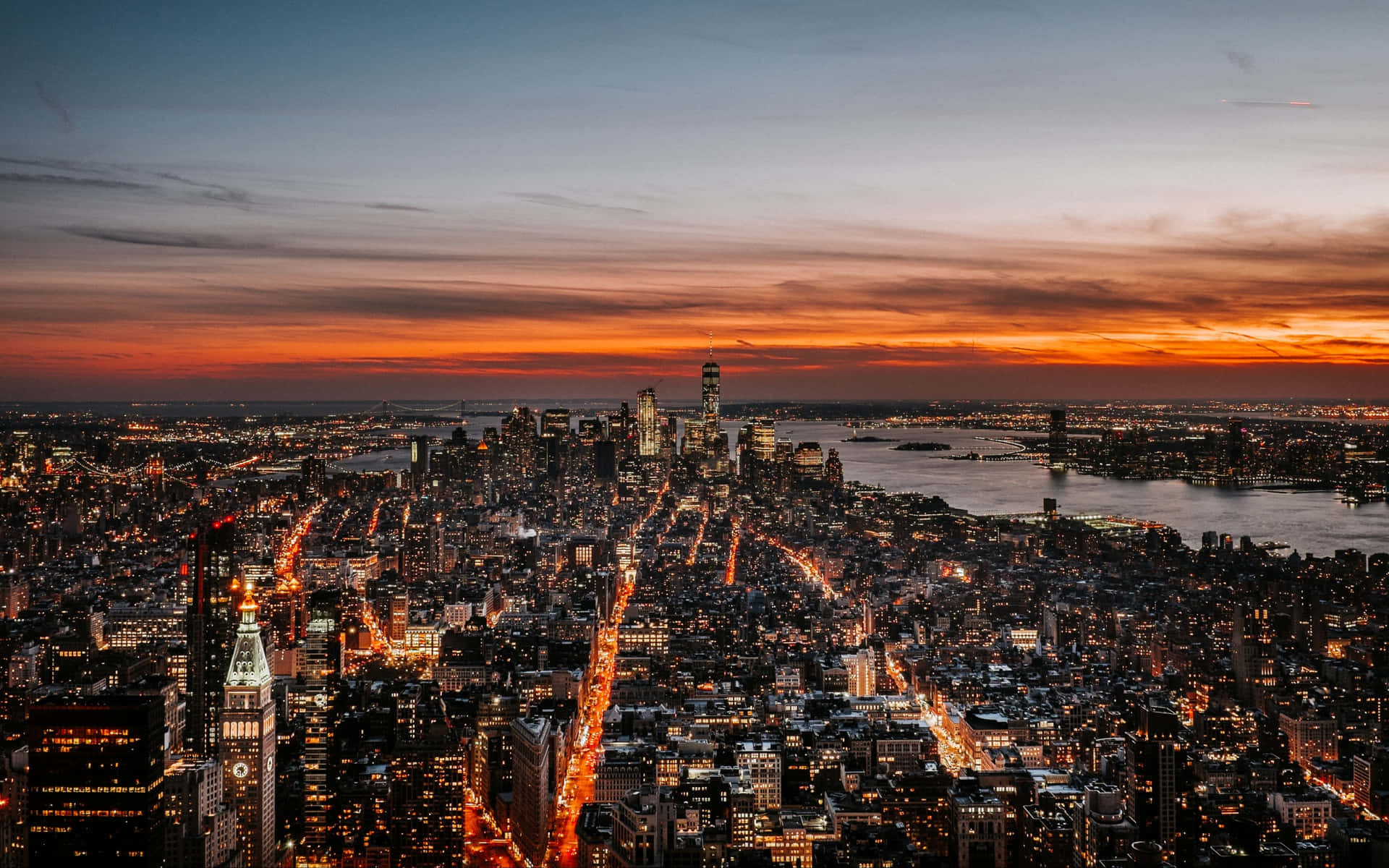 Den New York City Skyline i 4K High Definition Wallpaper