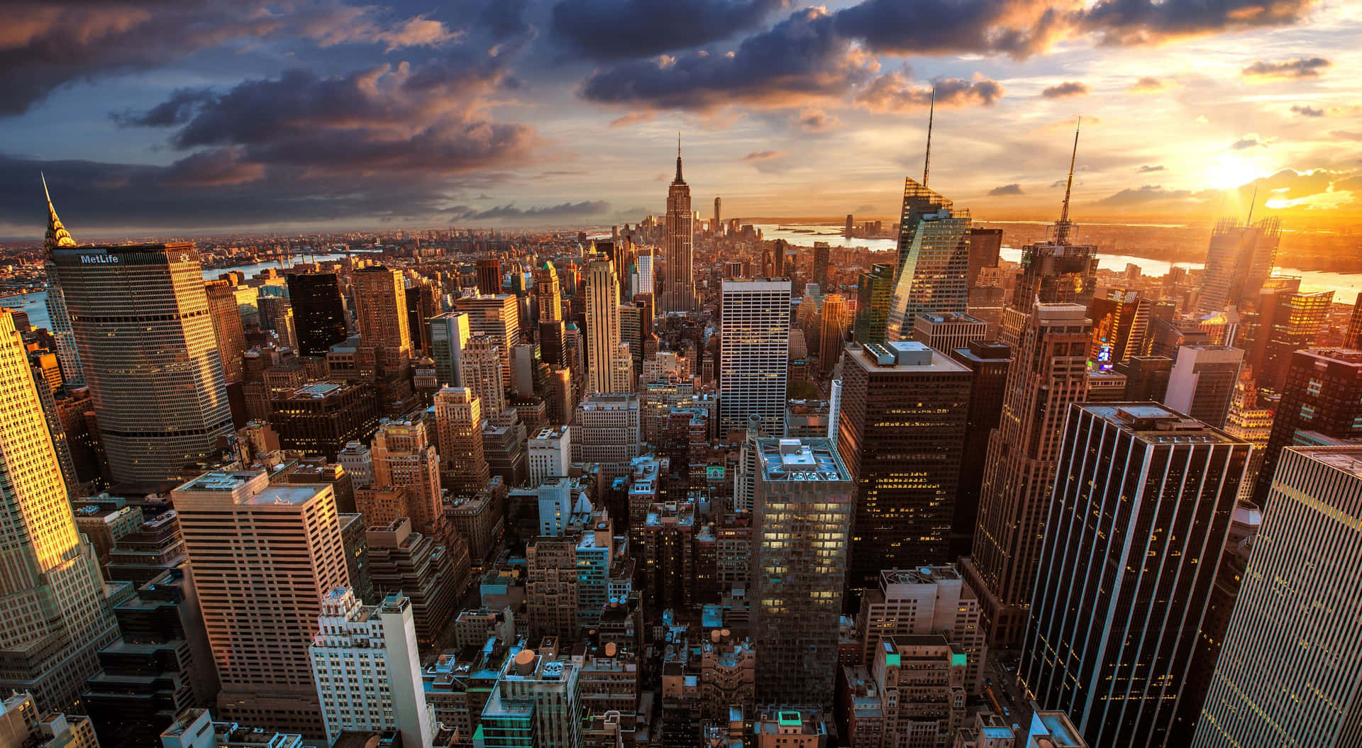 Nyt York City baggrund med Empire State Building.