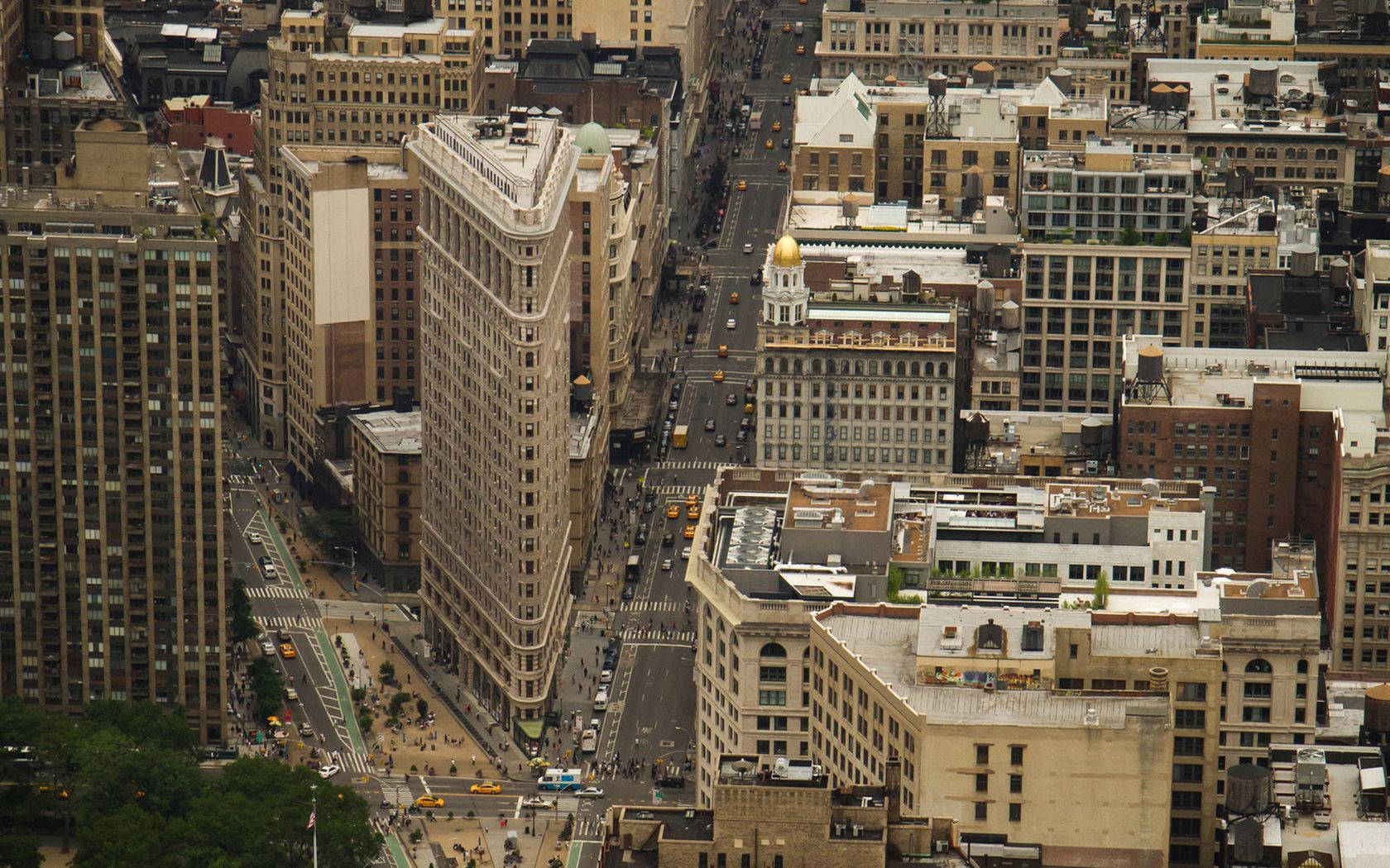 New York City Buildings And Roads Drone Shot