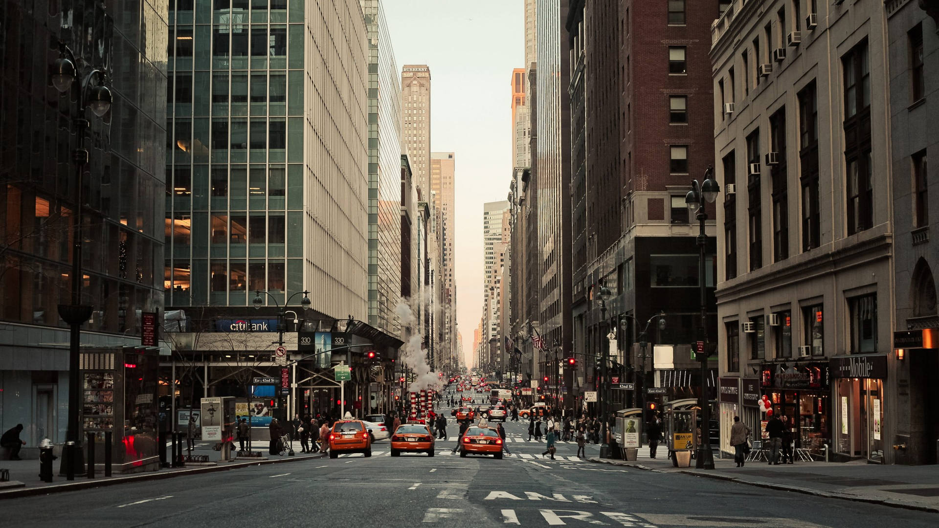 New York City Desktop Wide Roads Wallpaper