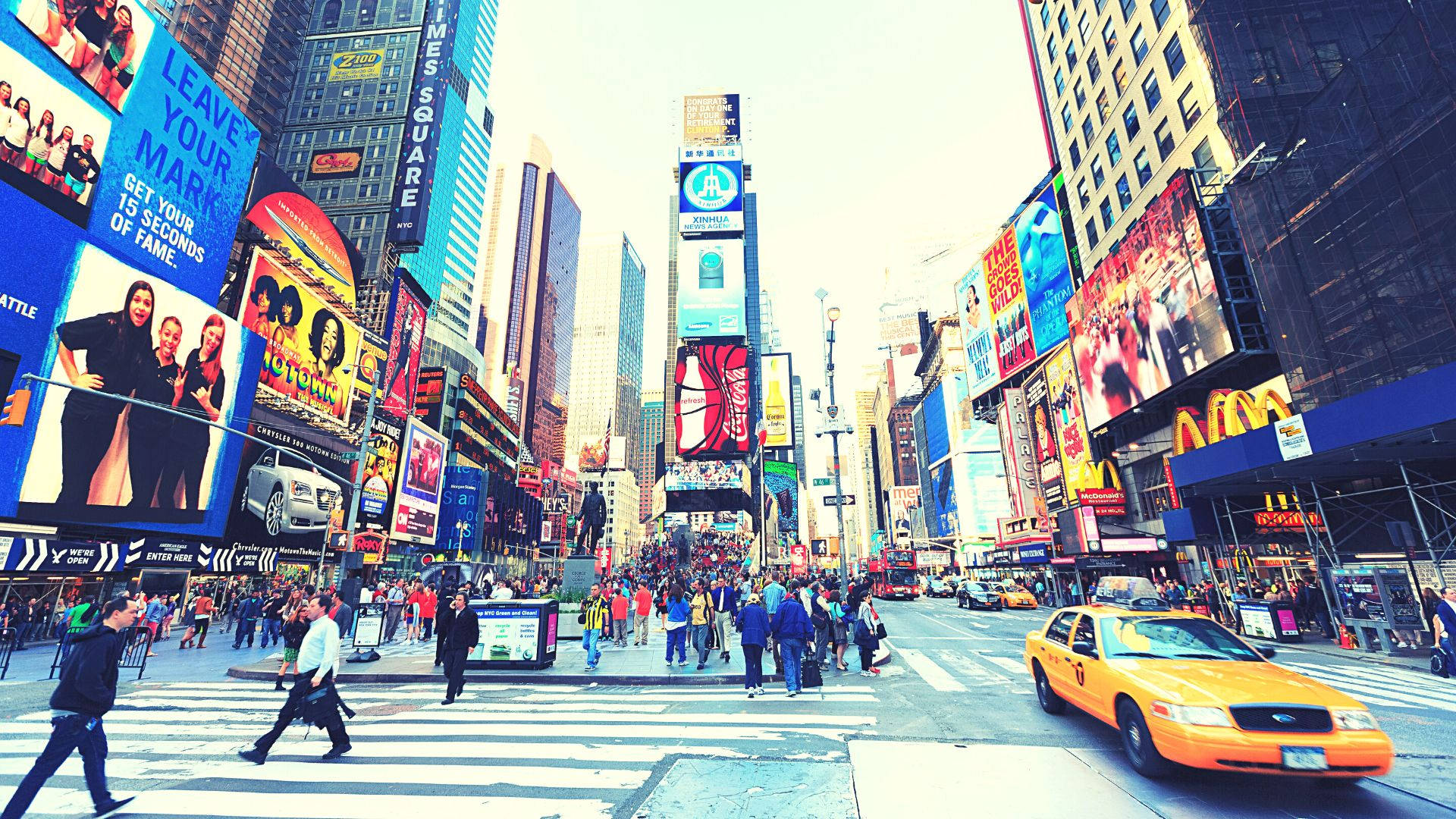 Nuevayork Ciudad Escritorio Times Square Fondo de pantalla