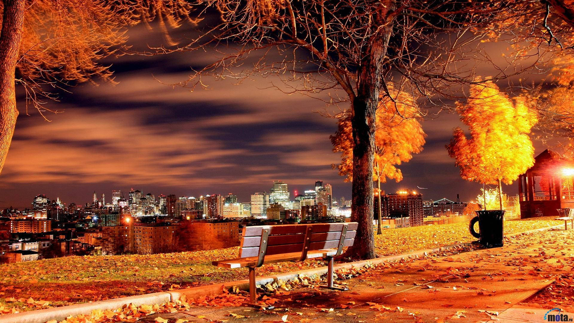 Newyork City Herbst Desktop Wallpaper