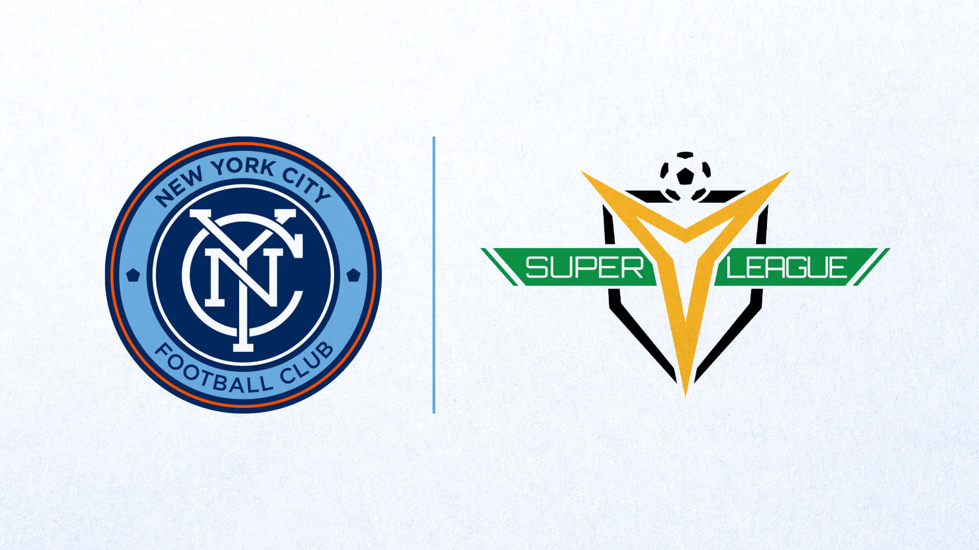 Logotiposoficiales De New York City Fc Y Super Y League. Fondo de pantalla