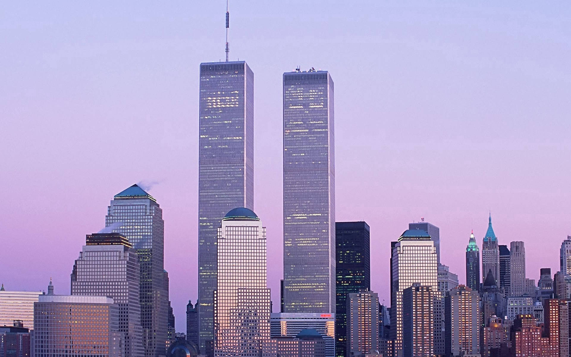 The Historic Twin Towers of New York City Wallpaper