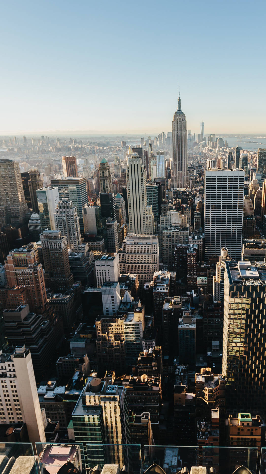Vistaaérea De La Ciudad De Nueva York En Iphone X Fondo de pantalla