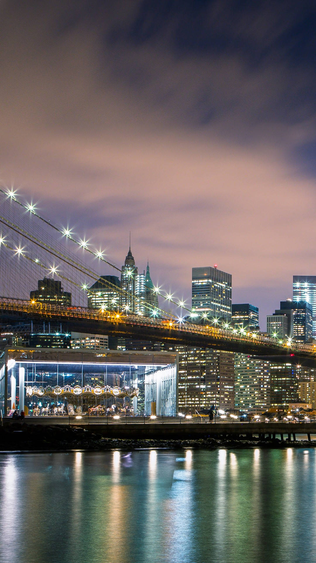 Nuevoyork Ciudad Iphone X Puente De Brooklyn Fondo de pantalla